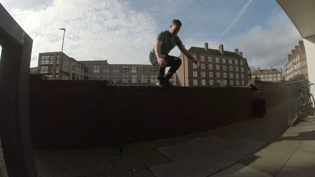 Jumping - Drop Two Feet - Front View - SlowMo